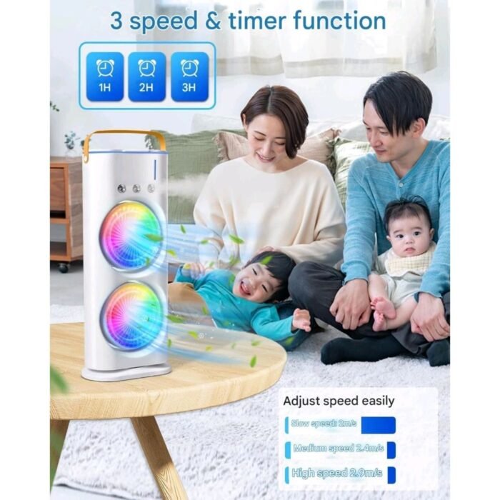 Cold Air Fan Portable USB Rechargeable Cooling Fan