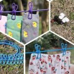 Stainless Steel Travel Clothesline with Clips & Hooks | Retractable & Stretchable Laundry Rope for Home, Outdoor, Camping, Hotel | Windproof & Portable Clothes Drying Line – 1.8m to 3.6m Extendable.