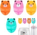 Cartoon Bear Plug Wall Hook – Self-Adhesive Cord Organizer for Kitchen, Bathroom & Living Room (Pack of 4 Colors)