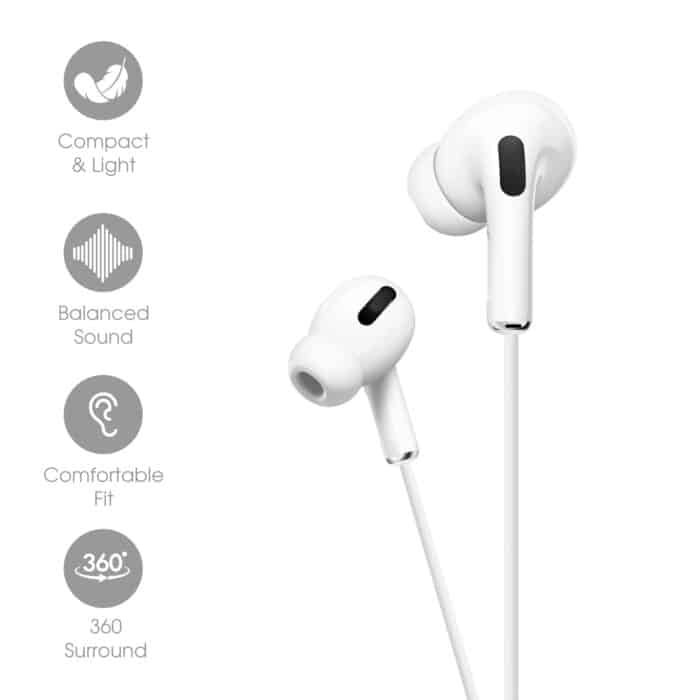 HF24 Type-C Wired Earphones with Mic & Volume Control | 10mm Drivers, Extra Bass, 360° Surround Sound | In-Line Remote | Lightweight & Durable | Compatible with Samsung, OnePlus, Xiaomi, Realme, iQOO, Nothing & More