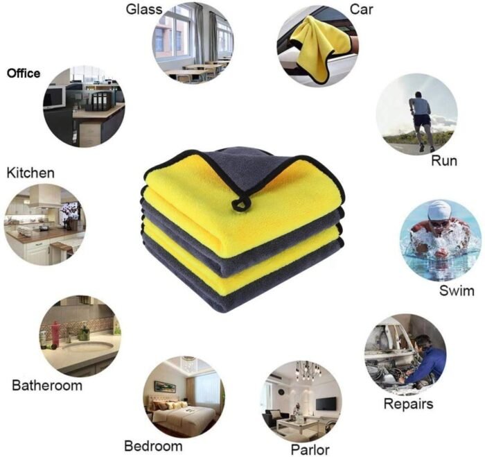 40x40 cm Microfiber Cleaning Towel 300 GSM - Image 4