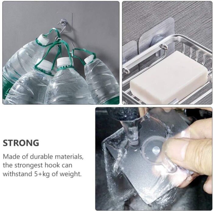 Self Adhesive Screw Sticker Hooks – Pack of 10