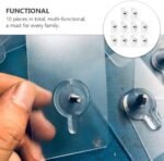 Self Adhesive Screw Sticker Hooks – Pack of 10 - Image 2