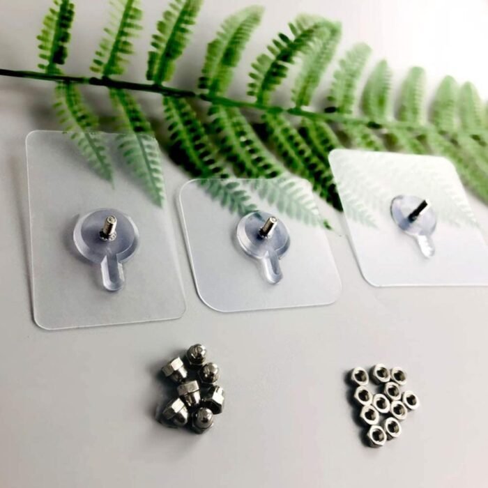 Self Adhesive Screw Sticker Hooks – Pack of 10 - Image 3