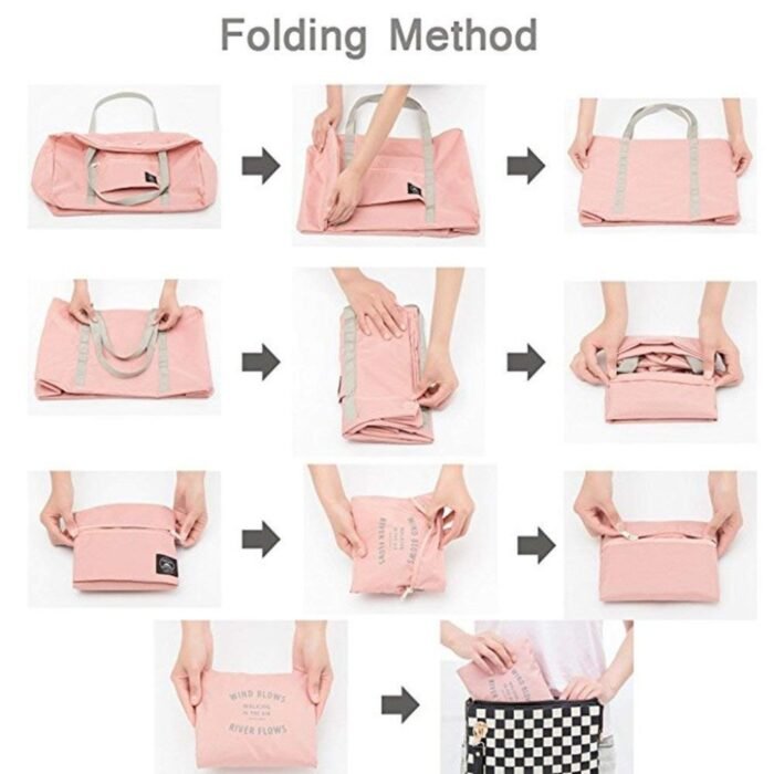 Foldable Nylon Travel Duffle Tote Bag 32L (Buy1 Get 1 Free) - Image 4