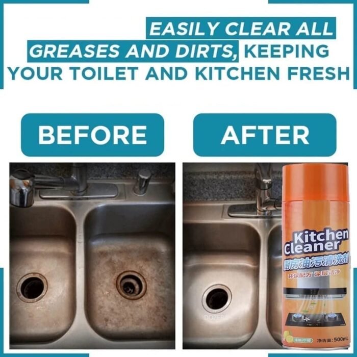 Multi-Purpose Kitchen Cleaner Foam Spray (500ml) - Image 4