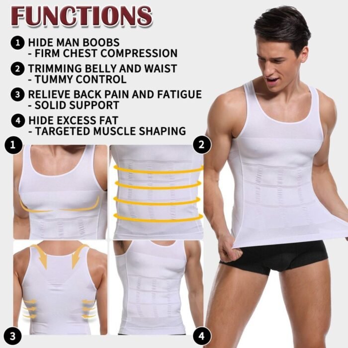 Slimming Shirt for Men Buy 1 Get 1 Free Vest - Image 3