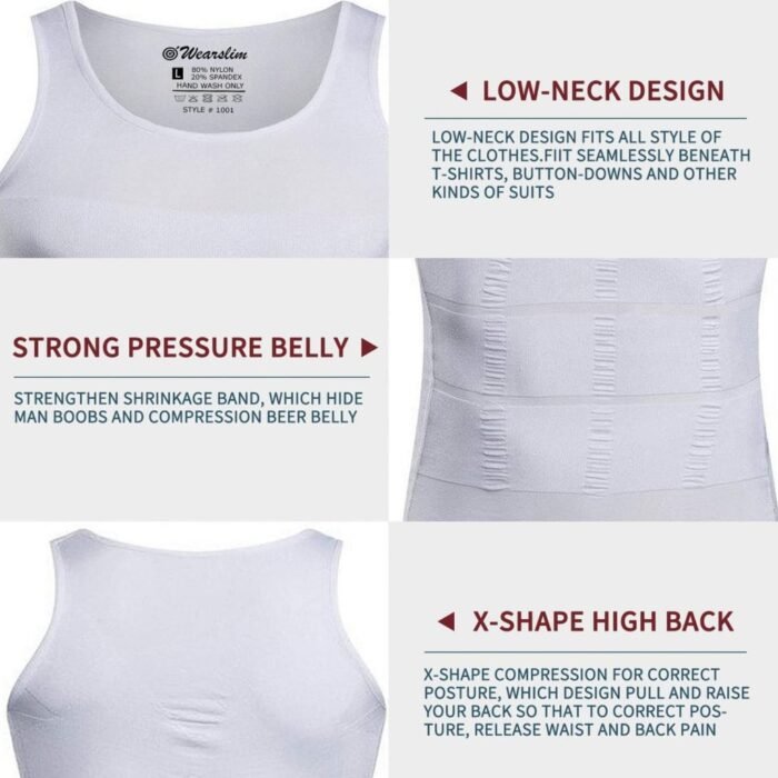 Slimming Shirt for Men Buy 1 Get 1 Free Vest - Image 4