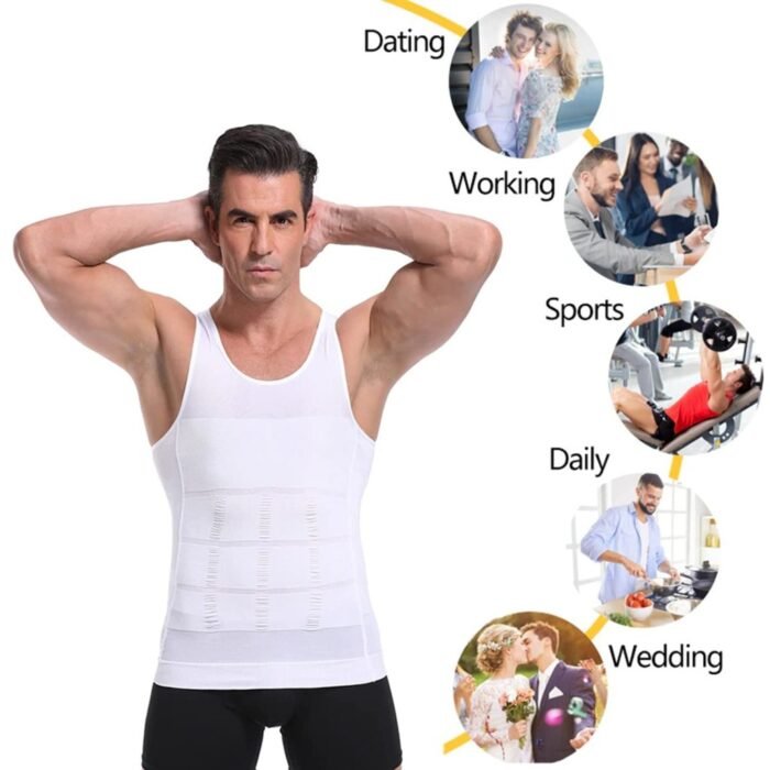 Slimming Shirt for Men Buy 1 Get 1 Free Vest - Image 5