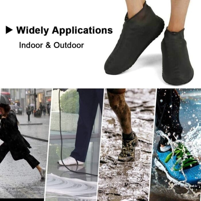 Waterproof Silicone Shoe Cover L Size  (Reusable Random Color) - Image 4