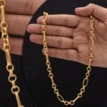 1 Gram Gold Forming Round Link Sophisticated Design Chain for Men - Style B998 - AmazingBaba