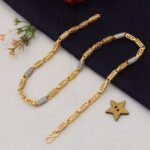 1 Gram Gold Forming Unique Design Premium-Grade Quality Chain for Men - Style B956 - AmazingBaba