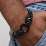 Skull Classic Design Superior Quality Black Color Bracelet For Men - Style C216