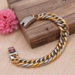 Best Quality Golden & Silver Color Stainless Steel Bracelet for Men - Style B335 - AmazingBaba