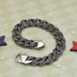 Dainty Design Best Quality Silver & Black Color Bracelet  - Style C207 - AmazingBaba