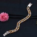 Best Quality Golden & Silver Color Stainless Steel Bracelet for Men - Style B335 - AmazingBaba