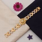 1 Gram Gold Plated Jaguar with Diamond Popular Design Bracelet for Men - Style C752 - AmazingBaba