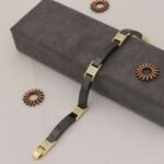 Black & Gold with Diamond Lovely Ceramic Bracelet - Style C447 - AmazingBaba