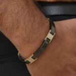 Black & Gold with Diamond Lovely Ceramic Bracelet - Style C447 - AmazingBaba