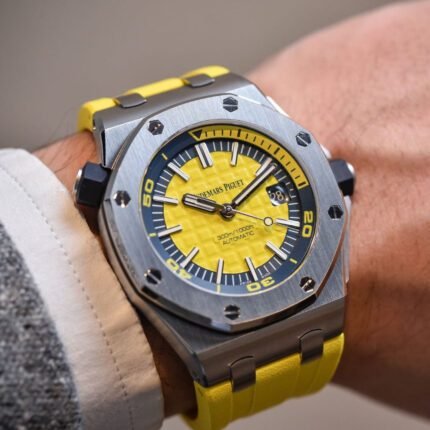 Royal Oak Offshore Silver Yellow watch - AmazingBaba