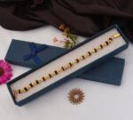 1 Gram Gold Plated with Diamond Best Quality Rudraksha Bracelet for Men - Style C788 - AmazingBaba