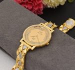 1 Gram Gold Plated with Diamond Fashion-Forward Watch for women - Image 3