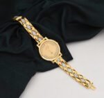 1 Gram Gold Plated with Diamond Fashion-Forward Watch for women - Image 4