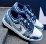 Nk Air Jordan 1 Low denim blue shoes - Image 2