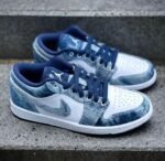 Nk Air Jordan 1 Low denim blue shoes