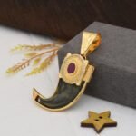 Glamorous Design Gold Plated Artificial Lion Nail Pendant for Men - Style B593 - AmazingBaba