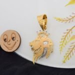 1 Gram Gold Plated Lion Decorative Design Best Quality Pendant for Men - Style B328 - AmazingBaba
