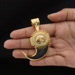 Sun Gorgeous Design Gold Plated Artificial Lion Nail Pendant for Men - Style B597 - AmazingBaba