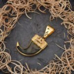 Trishul Funky Design Gold Plated Artificial Lion Nail Pendant for Men - Style B598 - AmazingBaba