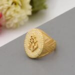 1 Gram Gold Plated Charming Design Premium-Grade Quality Ring for Men - Style B423 - AmazingBaba