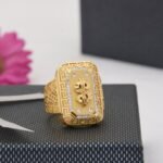1 Gram Gold Plated Dollar Dainty Design Best Quality Ring for Men - Style B431 - AmazingBaba