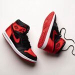 Air 1 high satin Bred shoes - AmazingBaba