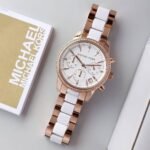 Mk Ritz Cute Pink white Chronograph watch - AmazingBaba