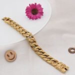 Skull Stunning Design Superior Quality Golden Color Bracelet for Men - Style B952 - Image 3