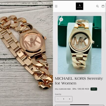 Mk Heavy Quality Rose Metal Strap watch - AmazingBaba