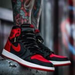 Air 1 high satin Bred shoes - AmazingBaba