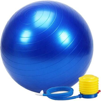 Gym Ball With Pump - 65CM (Multi Color) - AmazingBaba