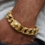 Skull Stunning Design Superior Quality Golden Color Bracelet for Men - Style B952 - Image 2